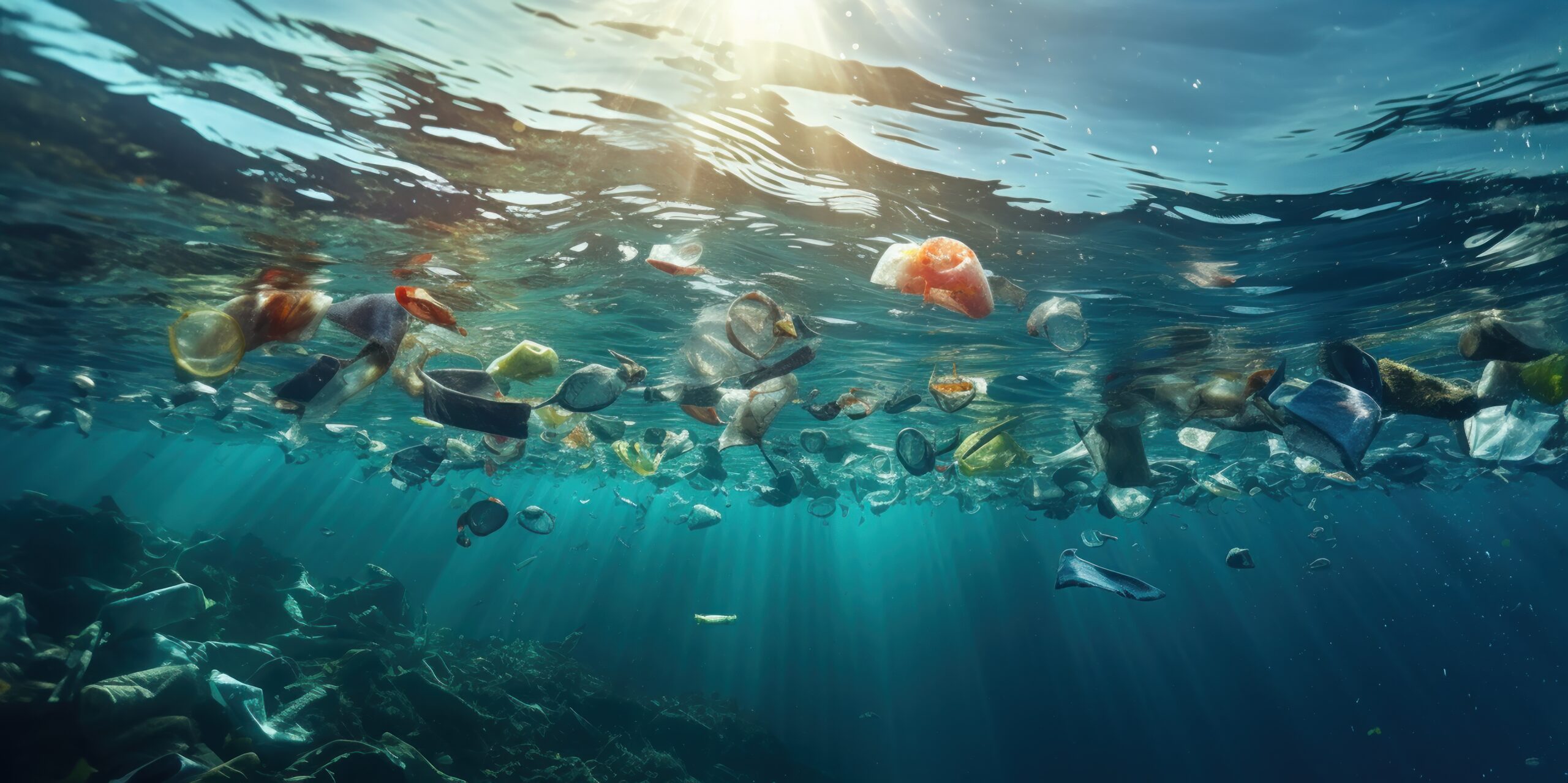 plastic waste quietly gathers ocean unnoticed by marine life scaled Microplastics in Water